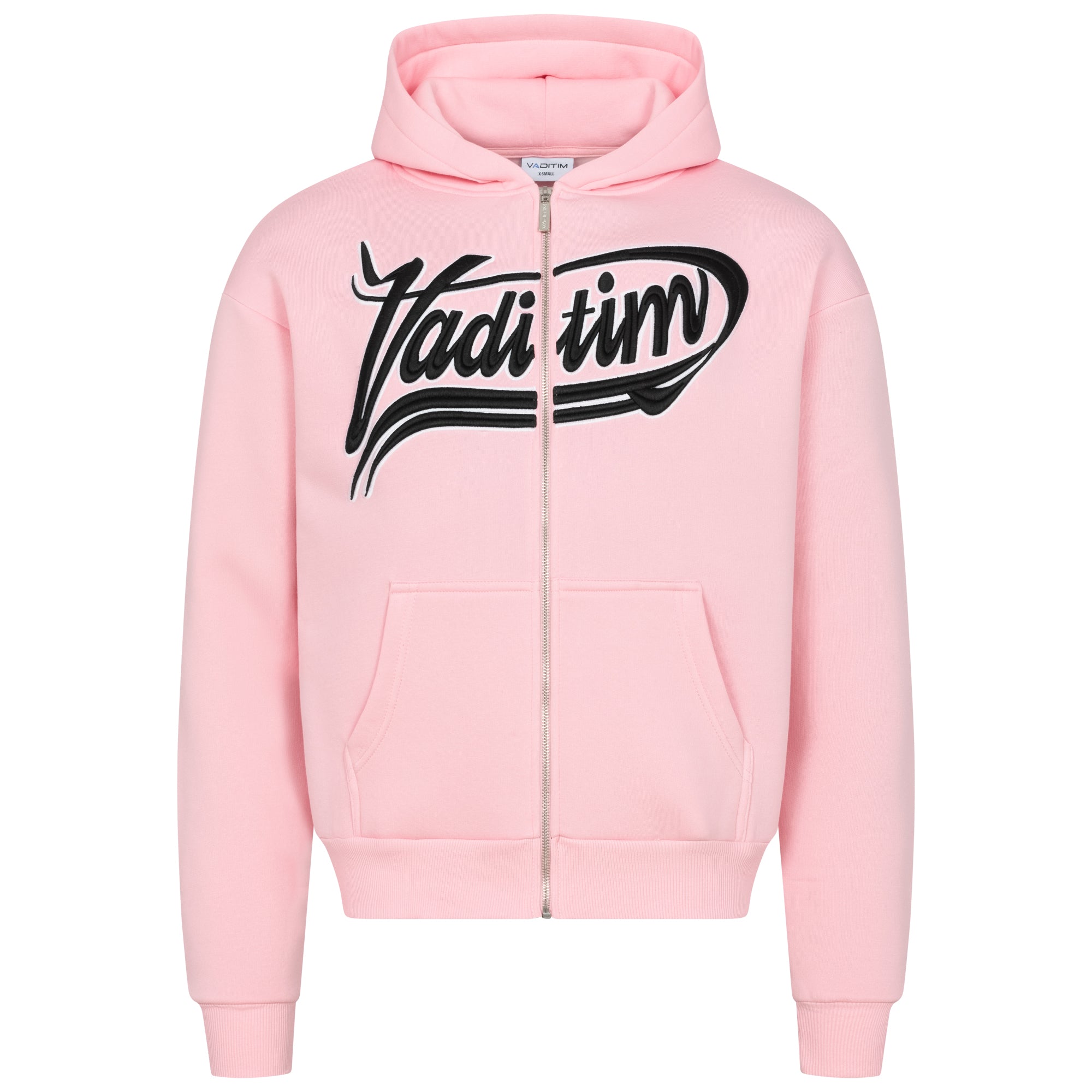 Hot pink zip up on sale hoodie