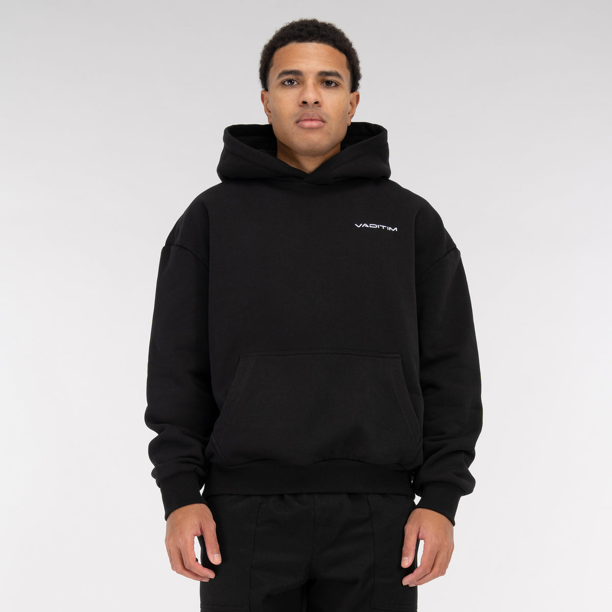 Ultra Heavy Black Hoodie Vaditim