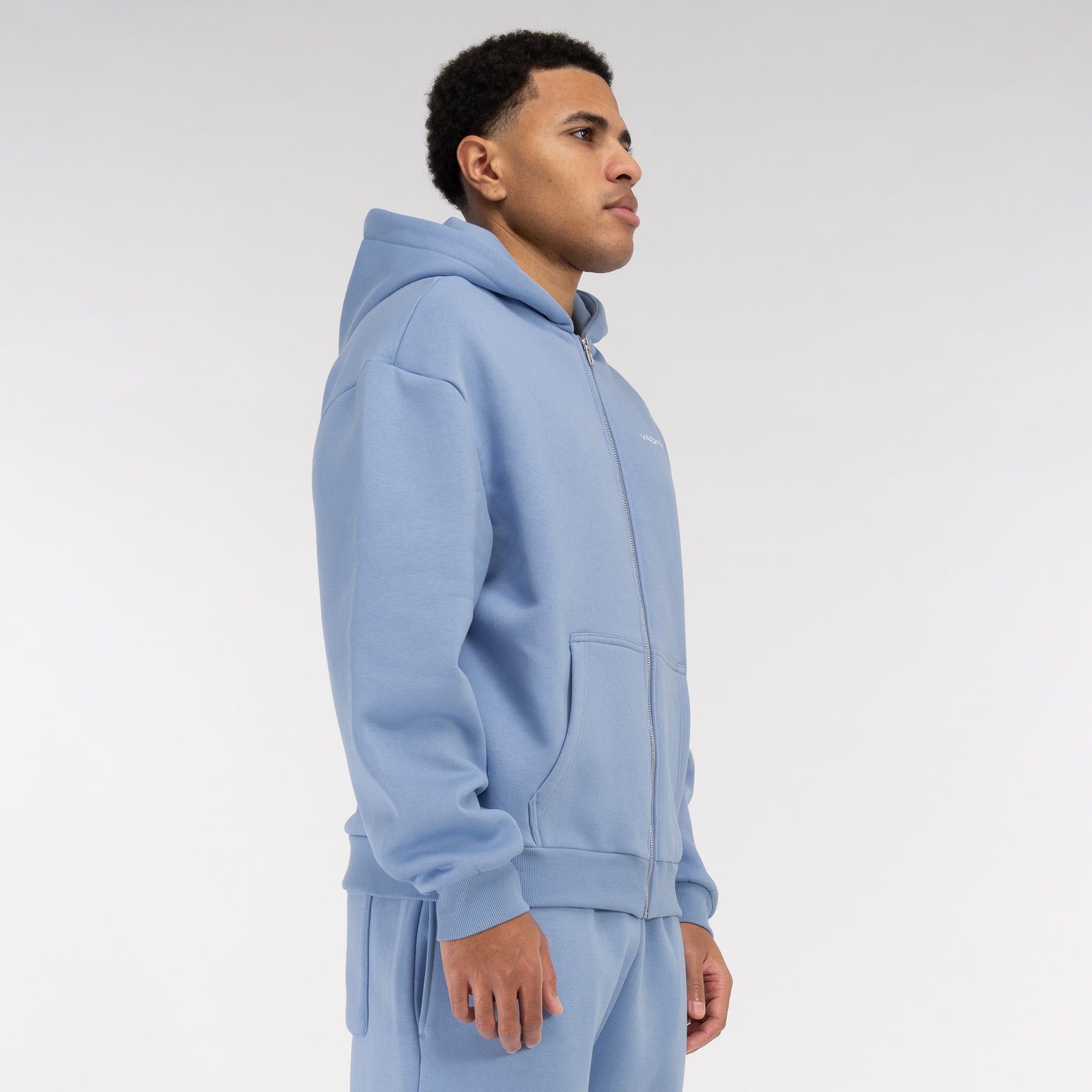 Powderblue Basic Zipper Vaditim