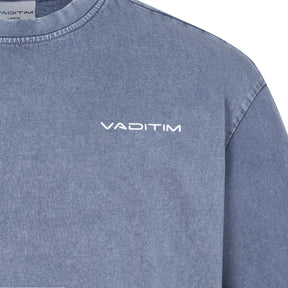 Acid Washed Vintageblue T-Shirt  Vaditim   