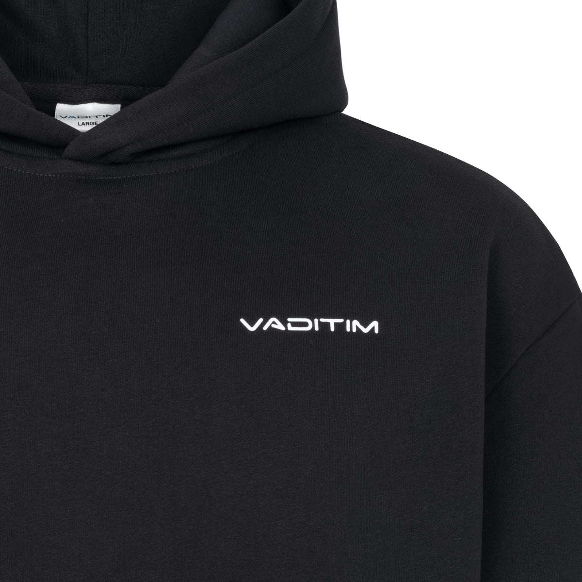 Ultra Heavy Black Hoodie  Vaditim   